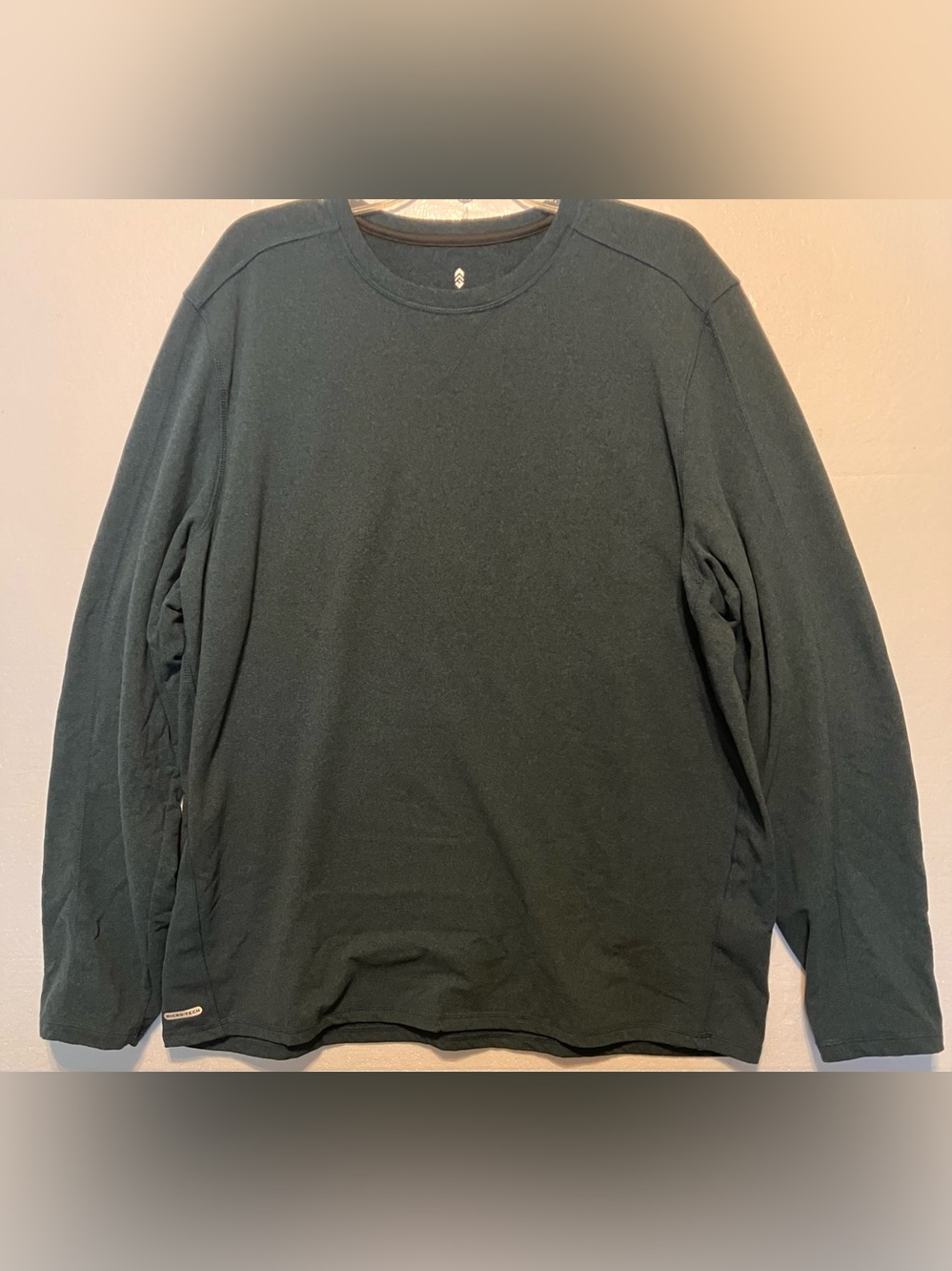 Free Country XXL Long-Sleeve Crewneck Shirt - Forest Green